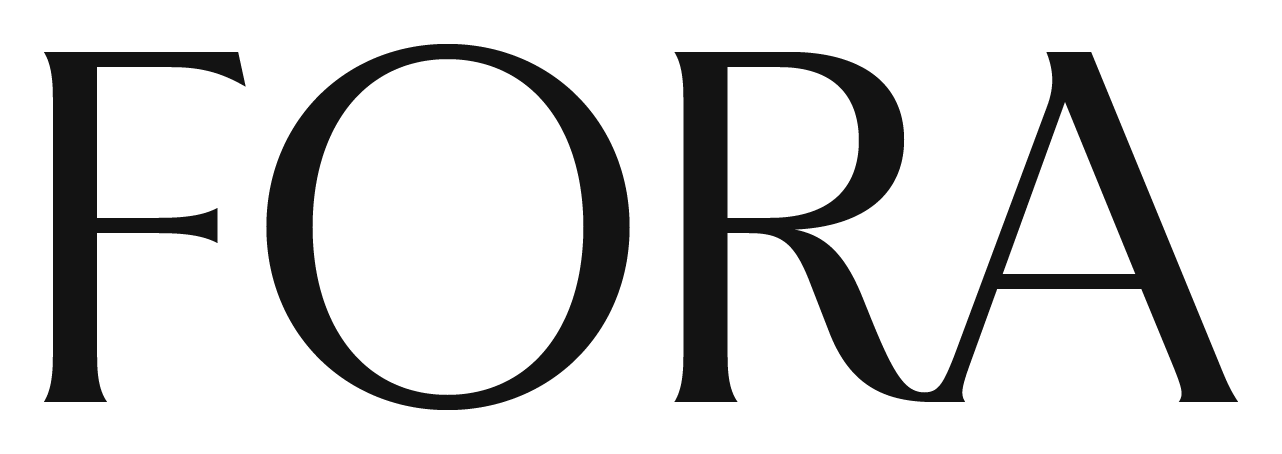 fora logo wordmark black sand m