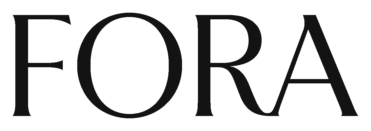 fora logo wordmark black sand m